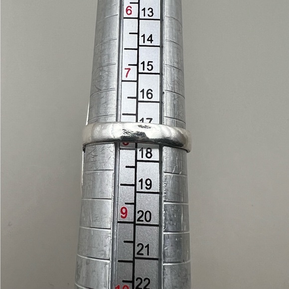 New Large Statement Mexican Laguna Agate Stone Silver Overlay Ring Size 7.75 - Picture 6 of 9